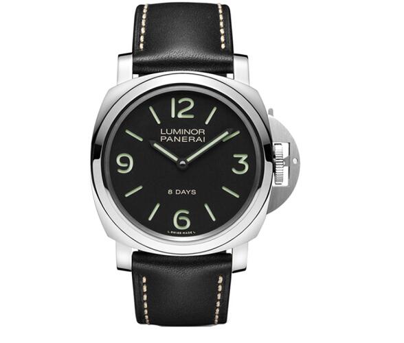 The oversized hour markers ensure the good readability of fake Panerai.