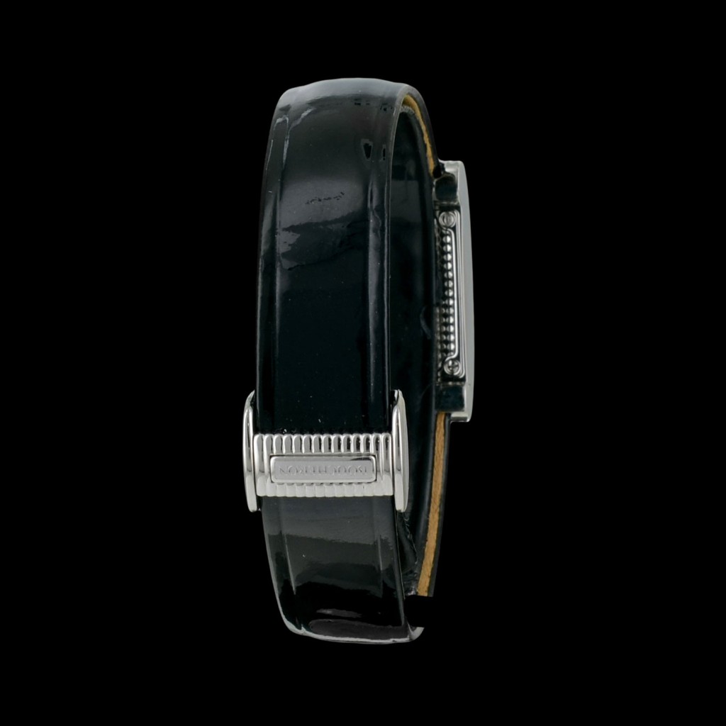 Boucheron Reflet Small White Dial Roman black leather watch-png