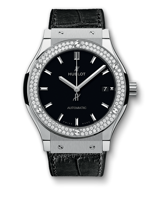 Hublot Classic Fusion Titanium Diamonds Replica Watches